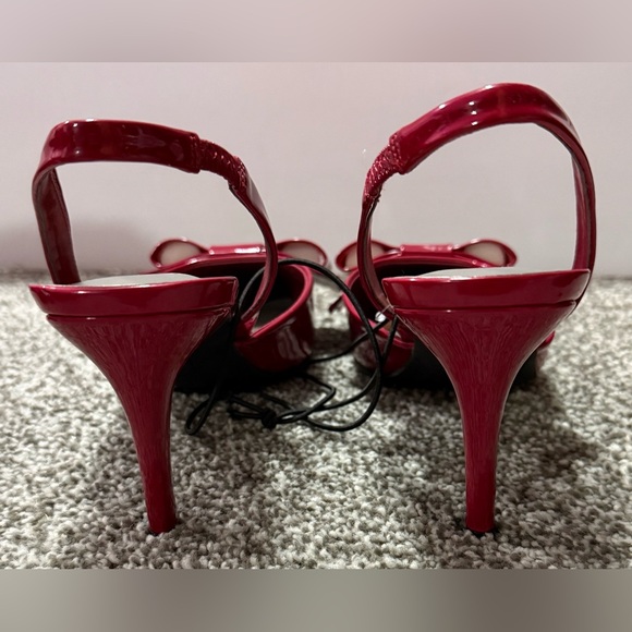 Worthington Women's 9M Vibrant Red Slingback Pumps W/Bow Accent NWT - Picture 5 of 11